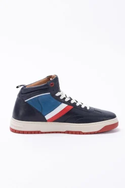 Baskets En Cuir Homme Alpine A424 Alpine Navy