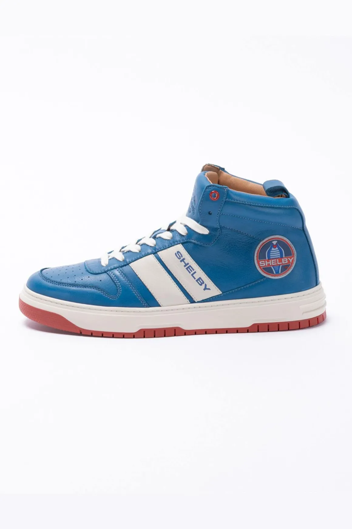 Baskets En Cuir Homme Carroll Shelby Cobra Shelby Blue