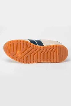 Baskets En Cuir Homme Carroll Shelby Hall Ecru