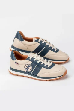 Baskets En Cuir Homme Carroll Shelby Hall Ecru