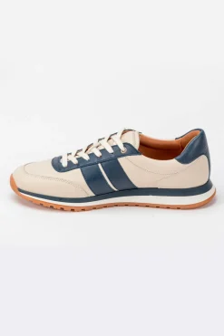 Baskets En Cuir Homme Carroll Shelby Hall Ecru