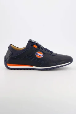 Baskets En Cuir Homme Gulf Sneakers Fwm04-100 Navy