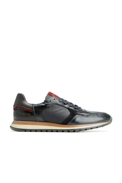 Baskets En Cuir Homme Redskins Marani Marine Chataigne