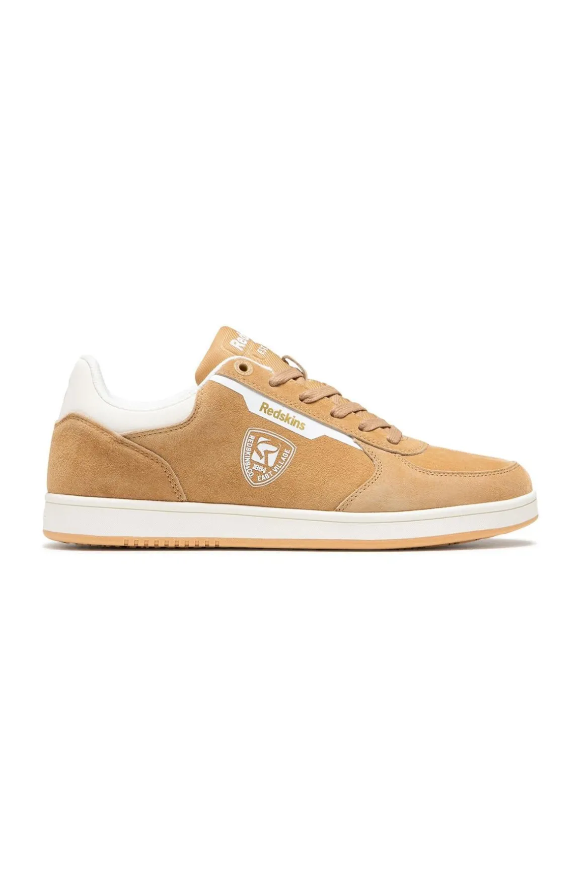 Baskets En Cuir Homme Redskins Detente Beige Blanc