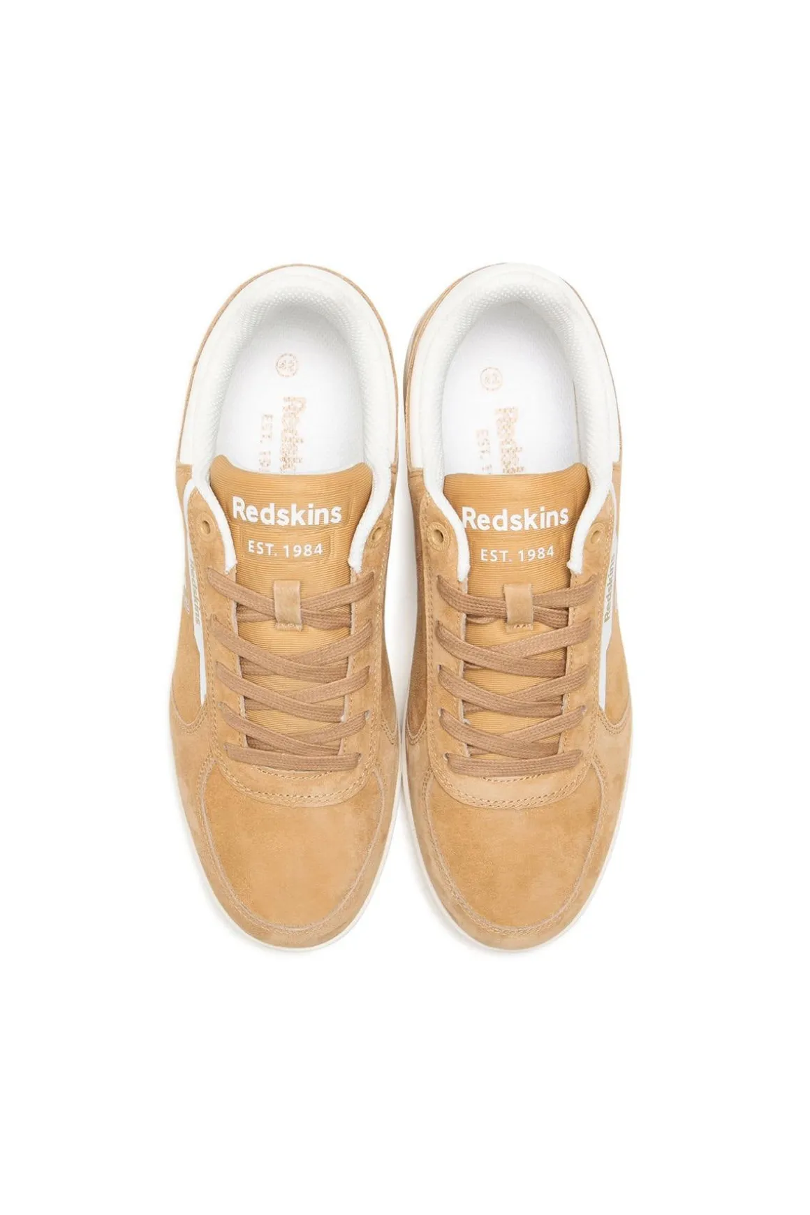 Baskets En Cuir Homme Redskins Detente Beige Blanc
