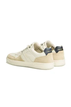 Baskets En Cuir Homme Redskins Zenica Beige Marine