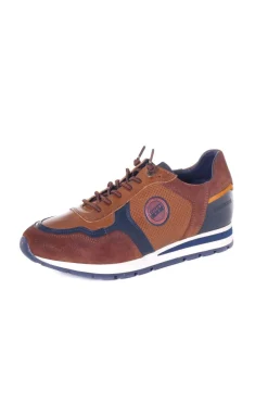 Baskets En Cuir Homme Redskins Stitch2 Cognac Marine