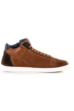 Baskets En Cuir Homme Redskins Dynamic Cognac+Marron
