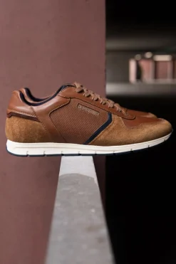 Baskets En Cuir Homme Redskins Adore Cognac Marine