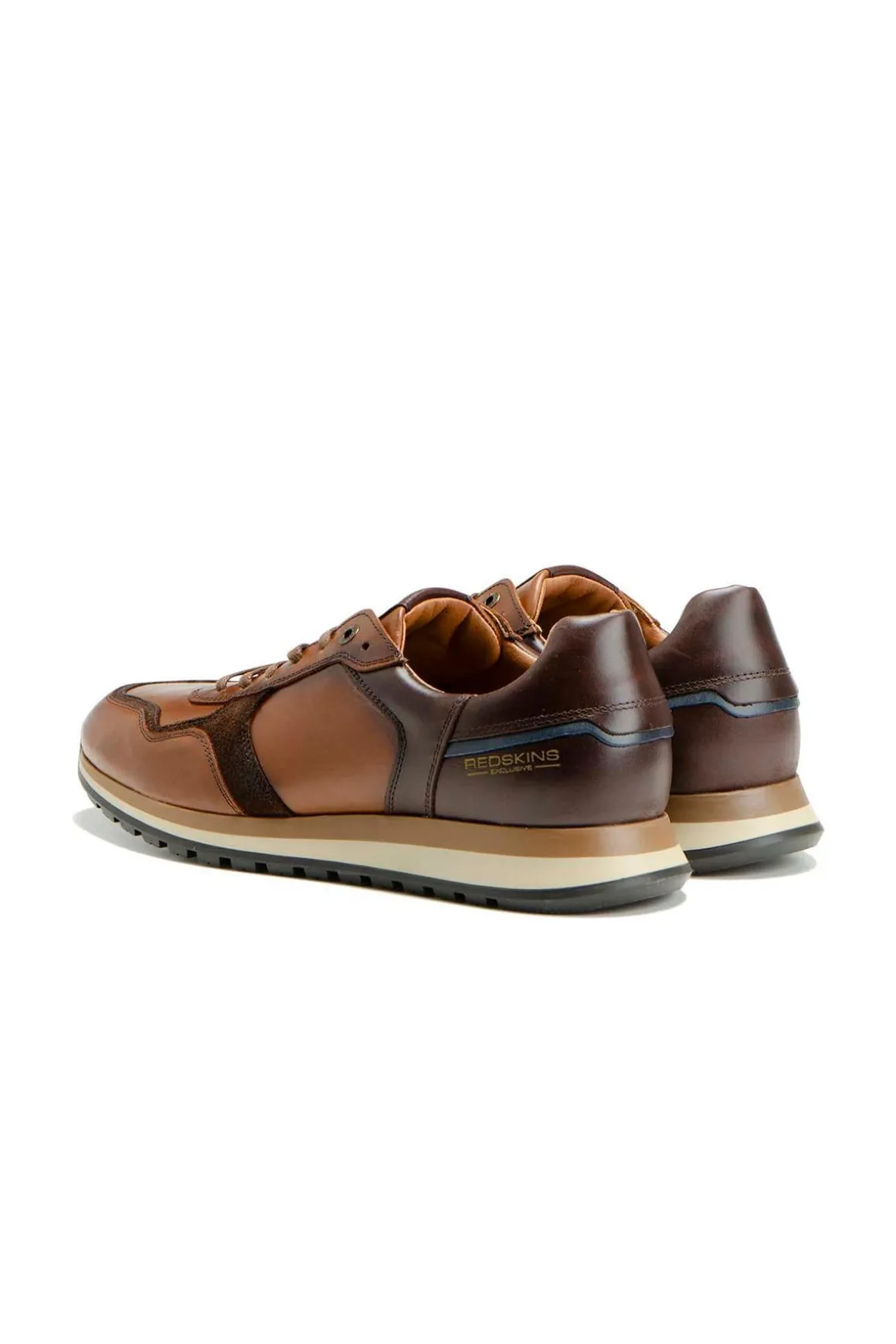 Baskets En Cuir Homme Redskins Marano Cognac Chataigne