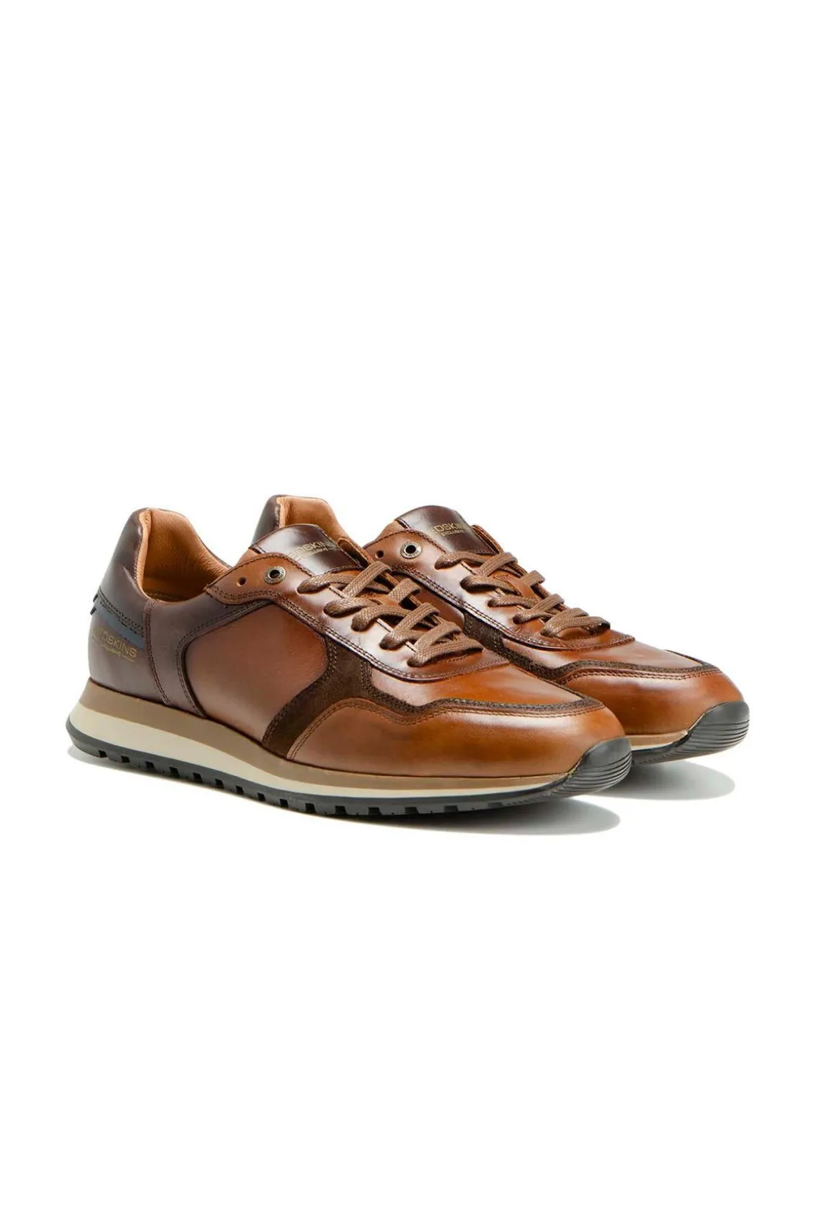 Baskets En Cuir Homme Redskins Marano Cognac Chataigne