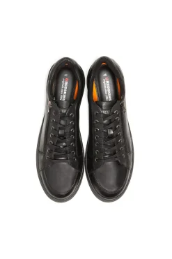 Baskets En Cuir Homme Redskins Decent Noir Noir