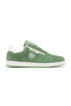 Baskets En Cuir Homme Redskins Detente Vert Blanc