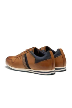 Baskets En Cuir Homme Redskins Living 1 Cognac Marine