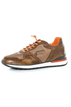 Baskets En Cuir Homme Redskins Patriot Camel Kaki