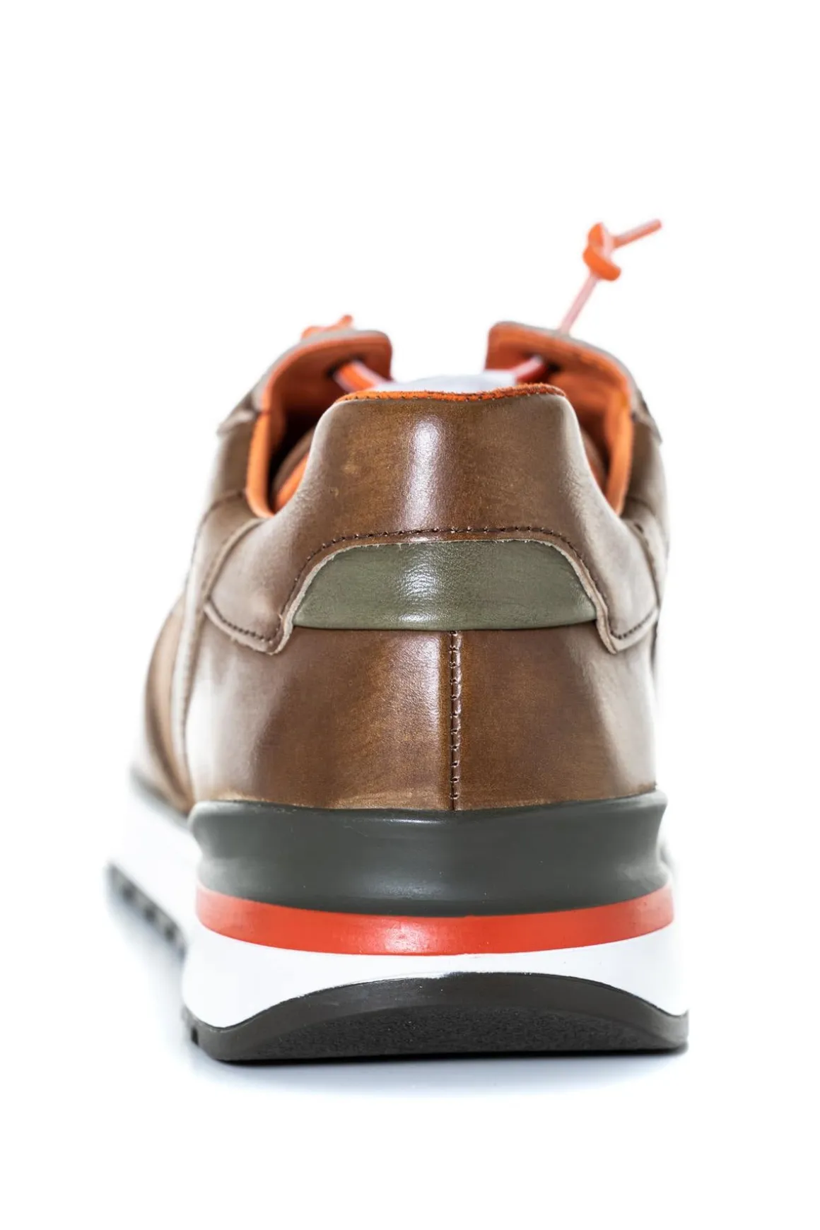 Baskets En Cuir Homme Redskins Patriot Camel Kaki