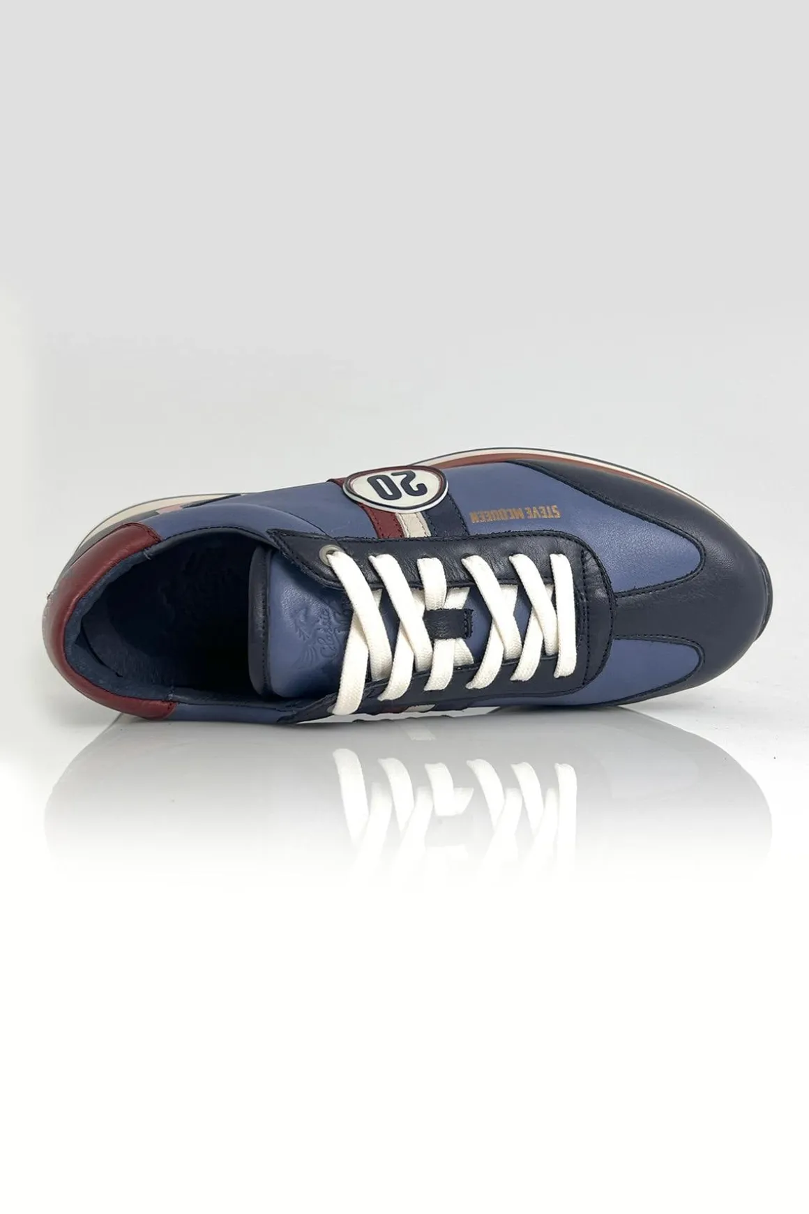 Baskets En Cuir Homme Steve Mcqueen Cool Blue