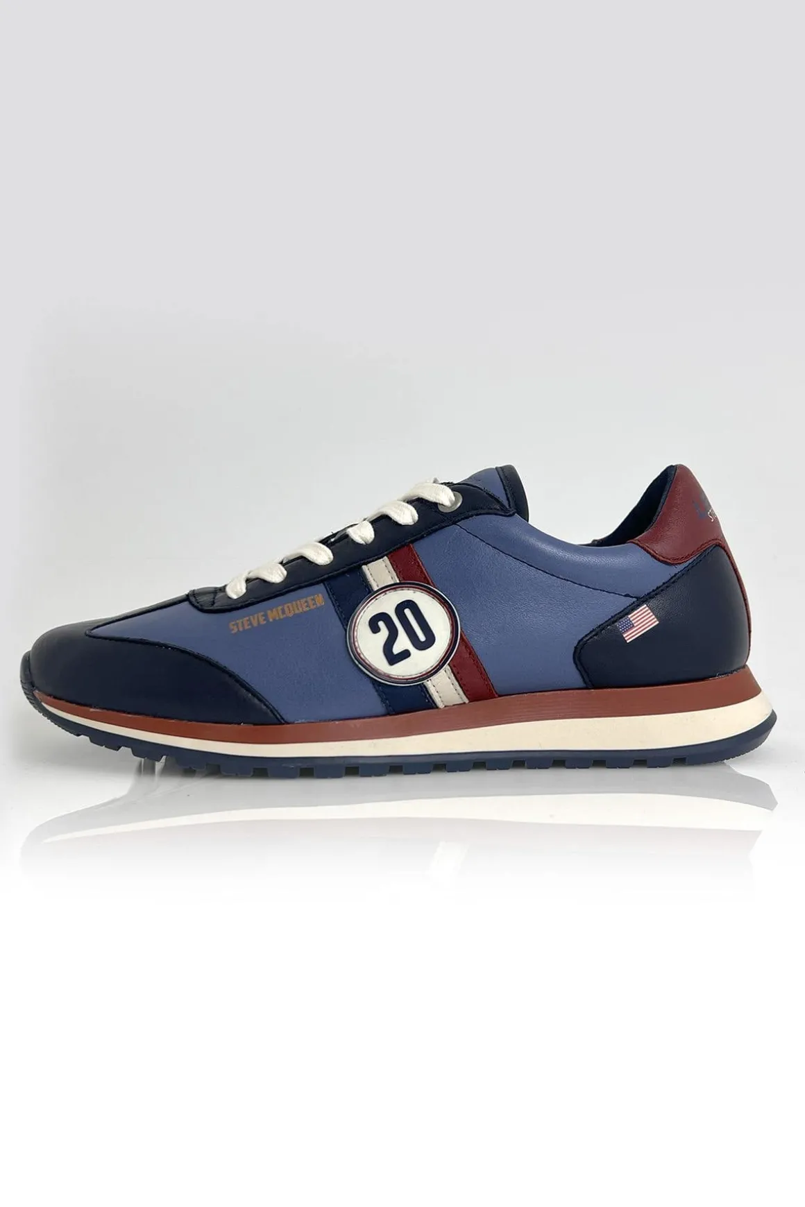 Baskets En Cuir Homme Steve Mcqueen Cool Blue