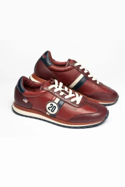 Baskets En Cuir Homme Steve Mcqueen Cool Dark Red