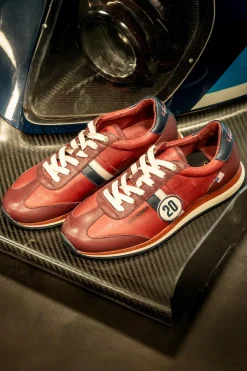 Baskets En Cuir Homme Steve Mcqueen Cool Dark Red
