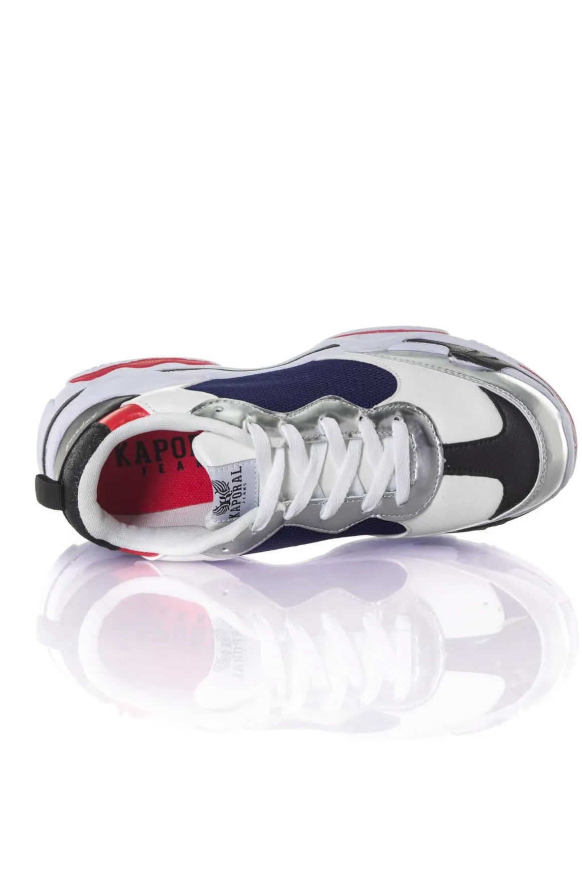 Baskets En Toile Femme Kaporal Shoes Matea Bleu Argent