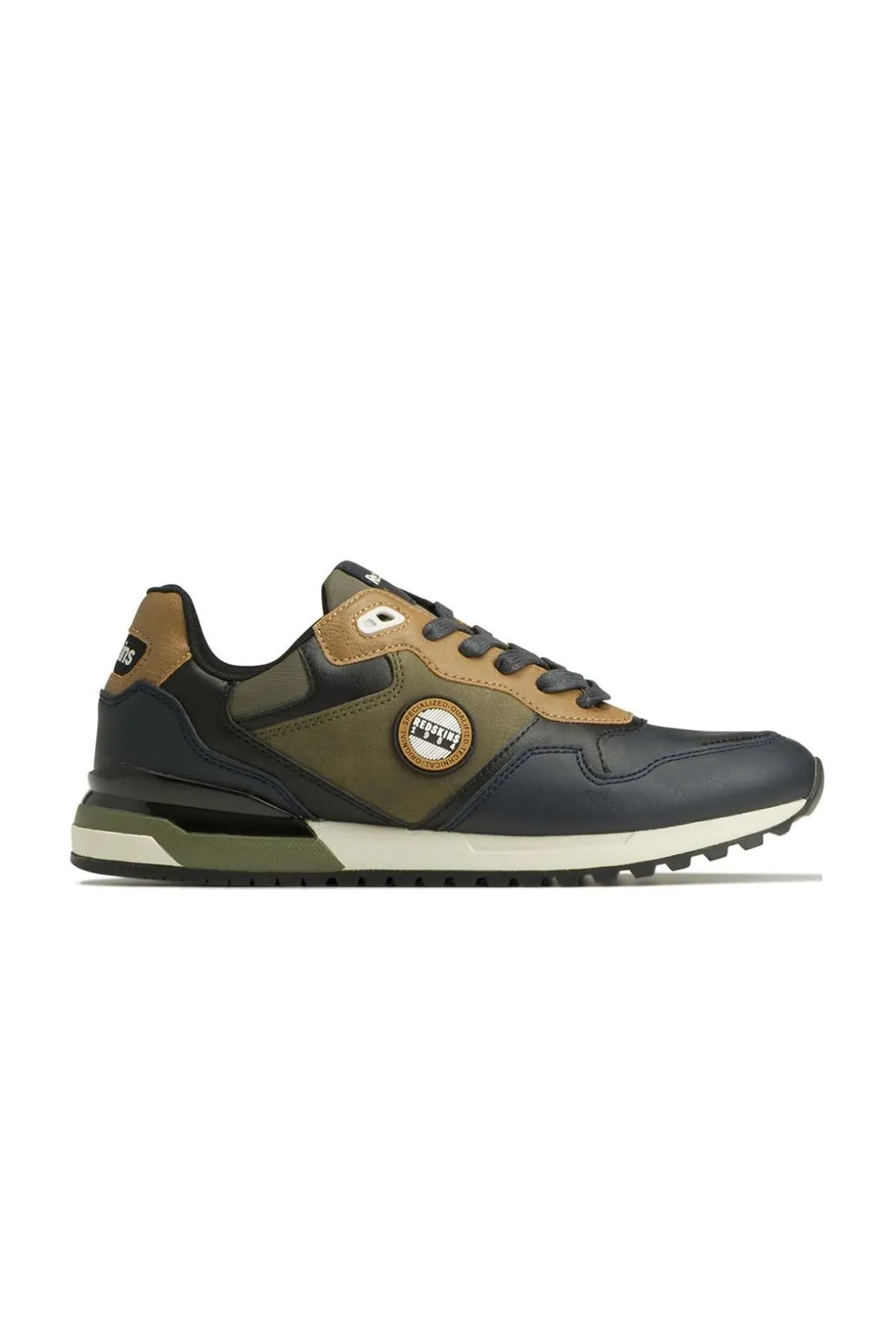 Baskets En Toile Homme Redskins Oyat3 Marine Kaki Camel