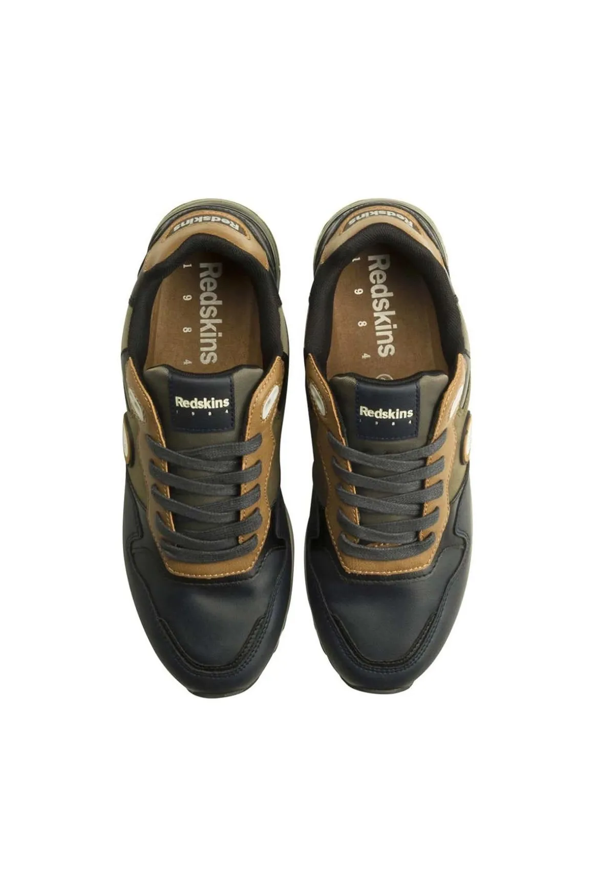 Baskets En Toile Homme Redskins Oyat3 Marine Kaki Camel