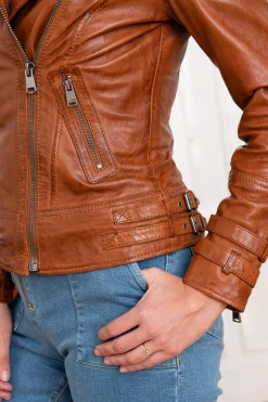 Blouson Femme Cityzen Aprilia 2 Cognac