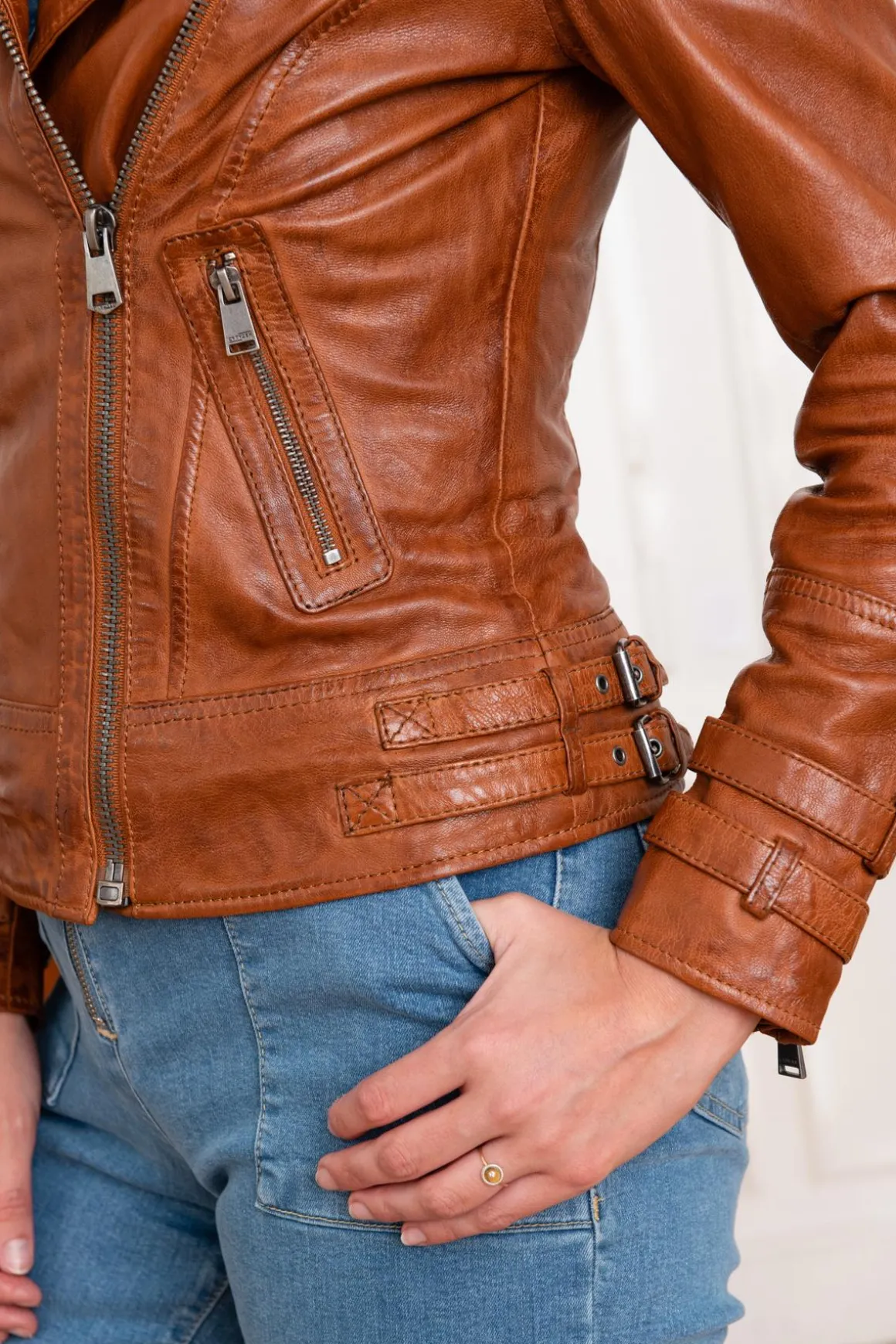 Blouson Femme Cityzen Aprilia 2 Cognac