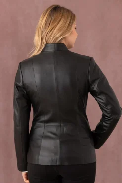 Blouson Femme Cityzen Irina Agneau Perle Noir