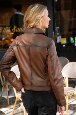 Blouson Femme Cityzen Kanazawa Cognac