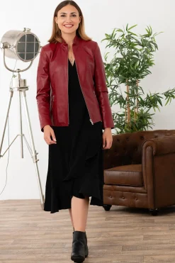 Blouson Femme Cityzen Karina Agneau Perle Grenade