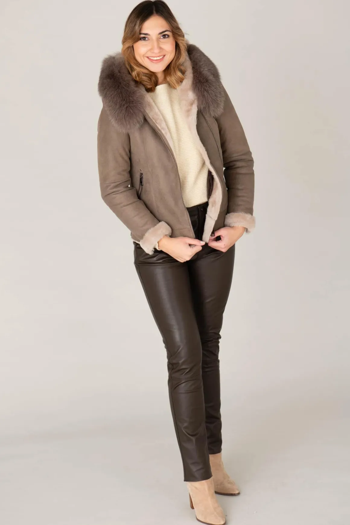Blouson Femme Cityzen Roma Krek Merinos Elephant