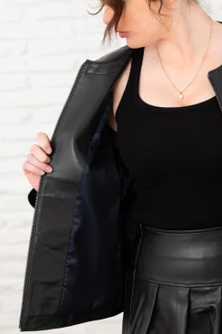 Blouson Femme Cityzen Senorita Agneau Perle Marine