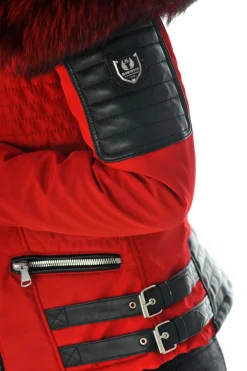 Blouson Femme Horspist Nounou Rouge Col Rouge Zz