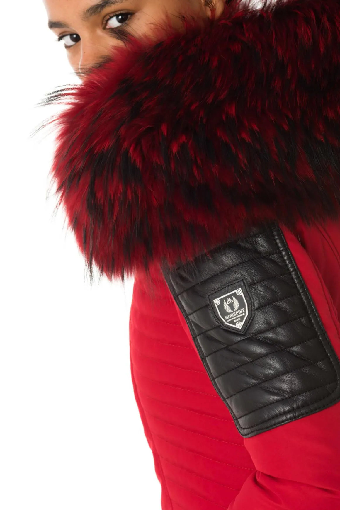 Blouson Femme Horspist Nounou Rouge Col Rouge