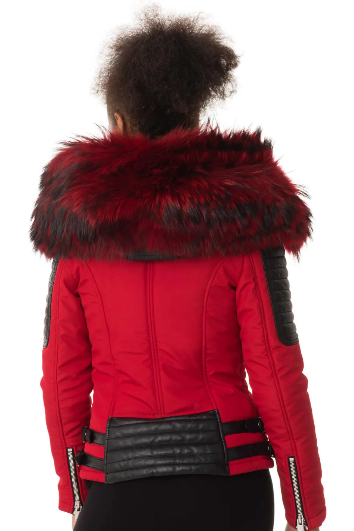 Blouson Femme Horspist Nounou Rouge Col Rouge