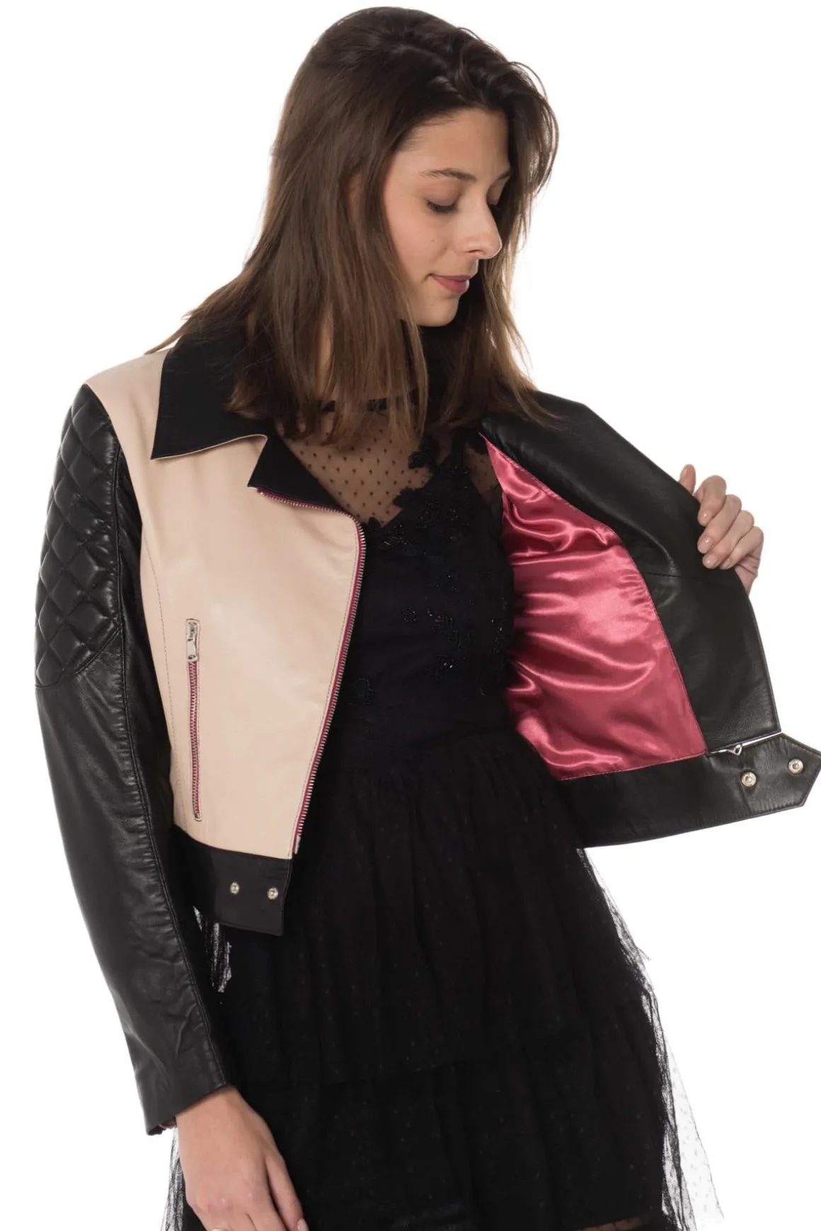 Blouson Femme Jn Llovet Caracas Taupe/Black