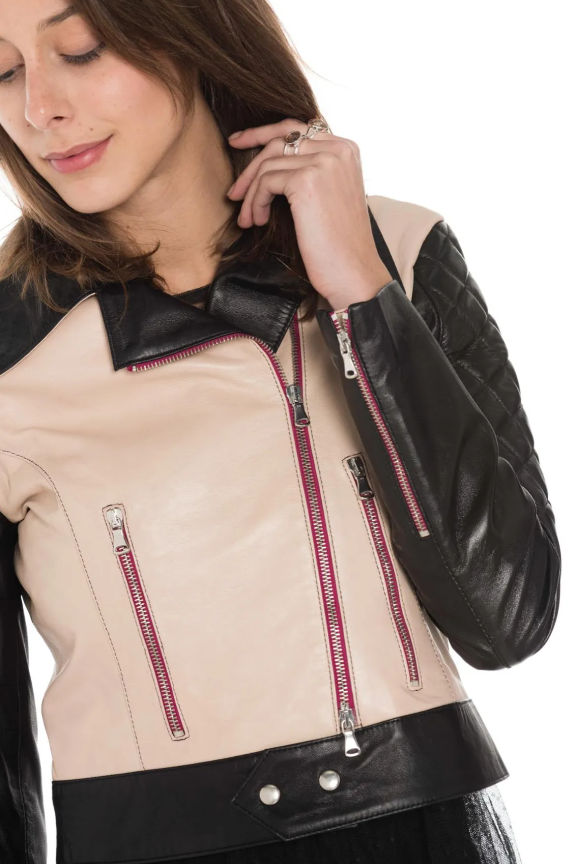 Blouson Femme Jn Llovet Caracas Taupe/Black