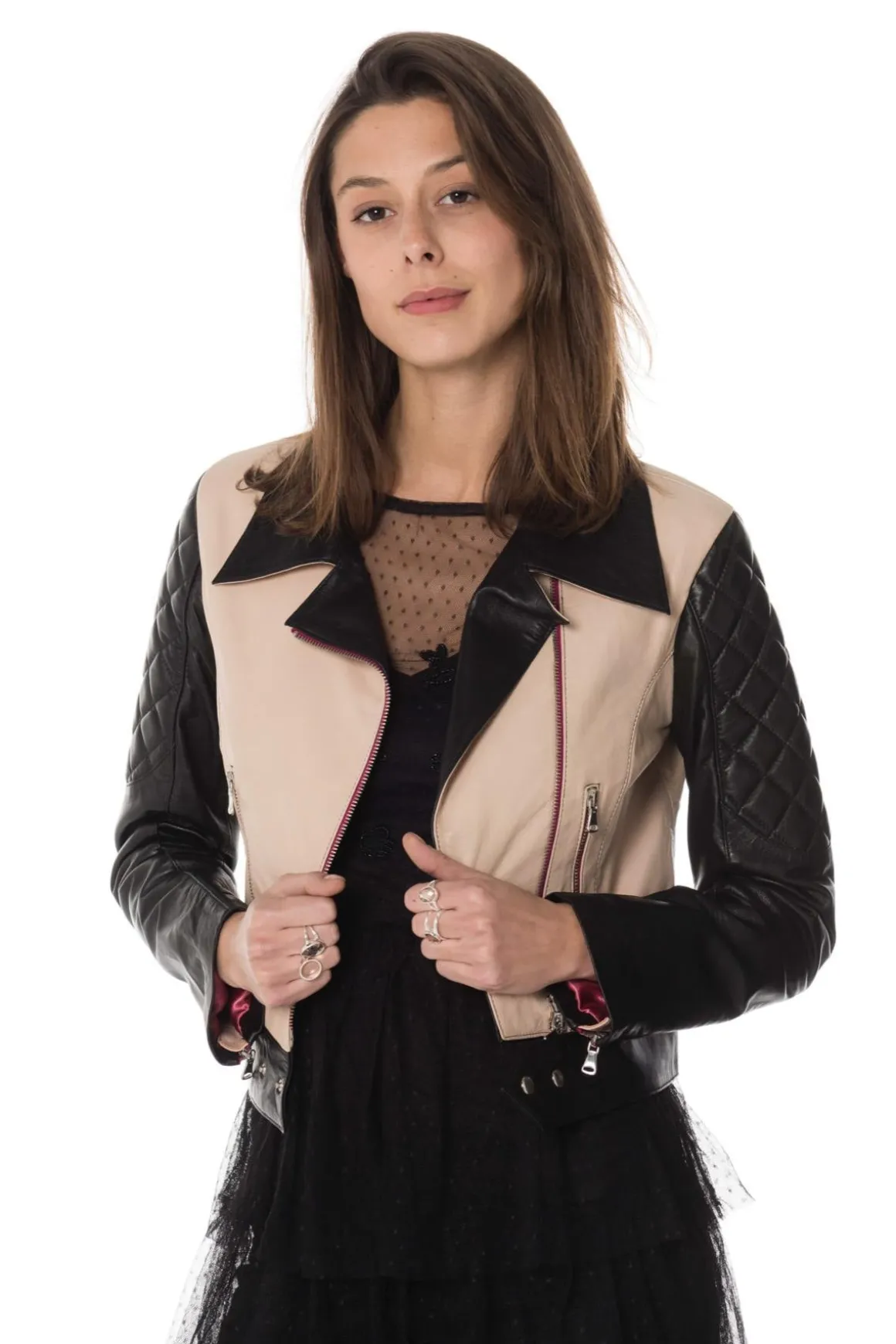 Blouson Femme Jn Llovet Caracas Taupe/Black