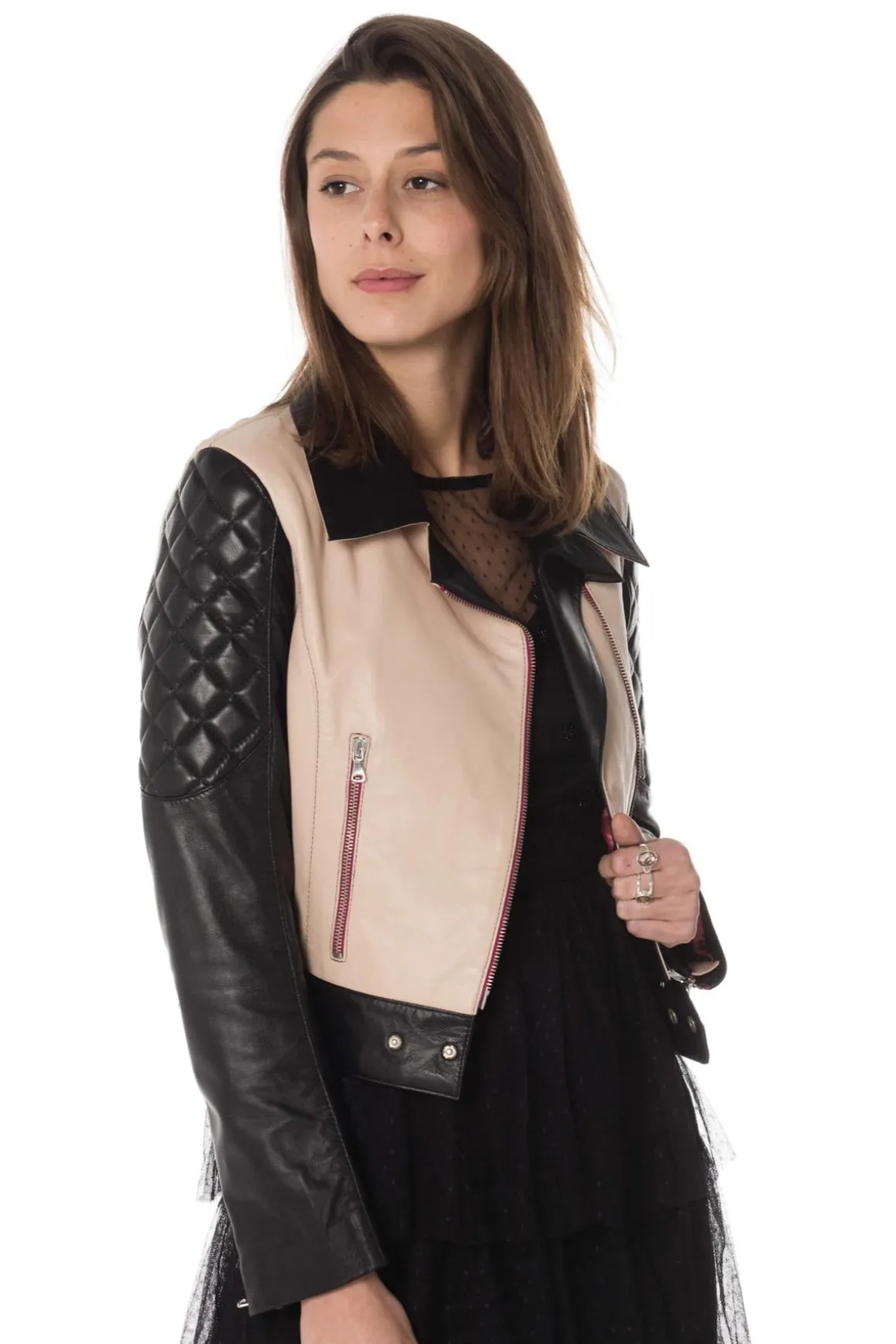 Blouson Femme Jn Llovet Caracas Taupe/Black