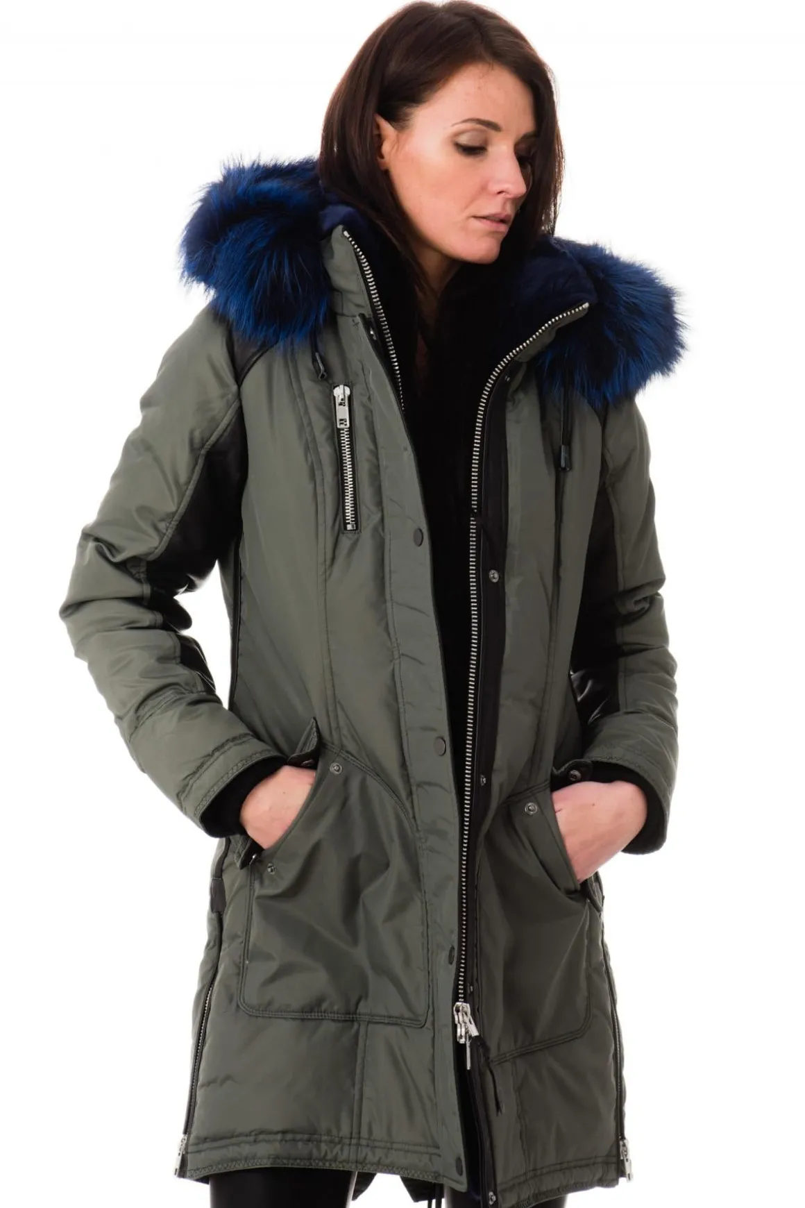 Blouson Femme Nicole Benisti Chelsea Military Blue Zz50