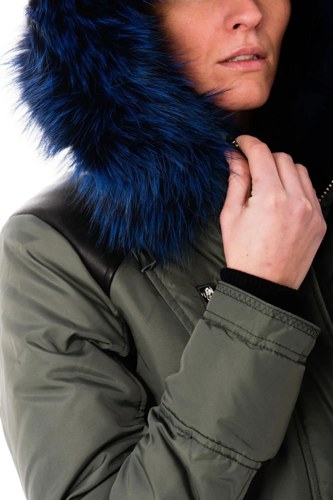 Blouson Femme Nicole Benisti Chelsea Military Blue Zz50