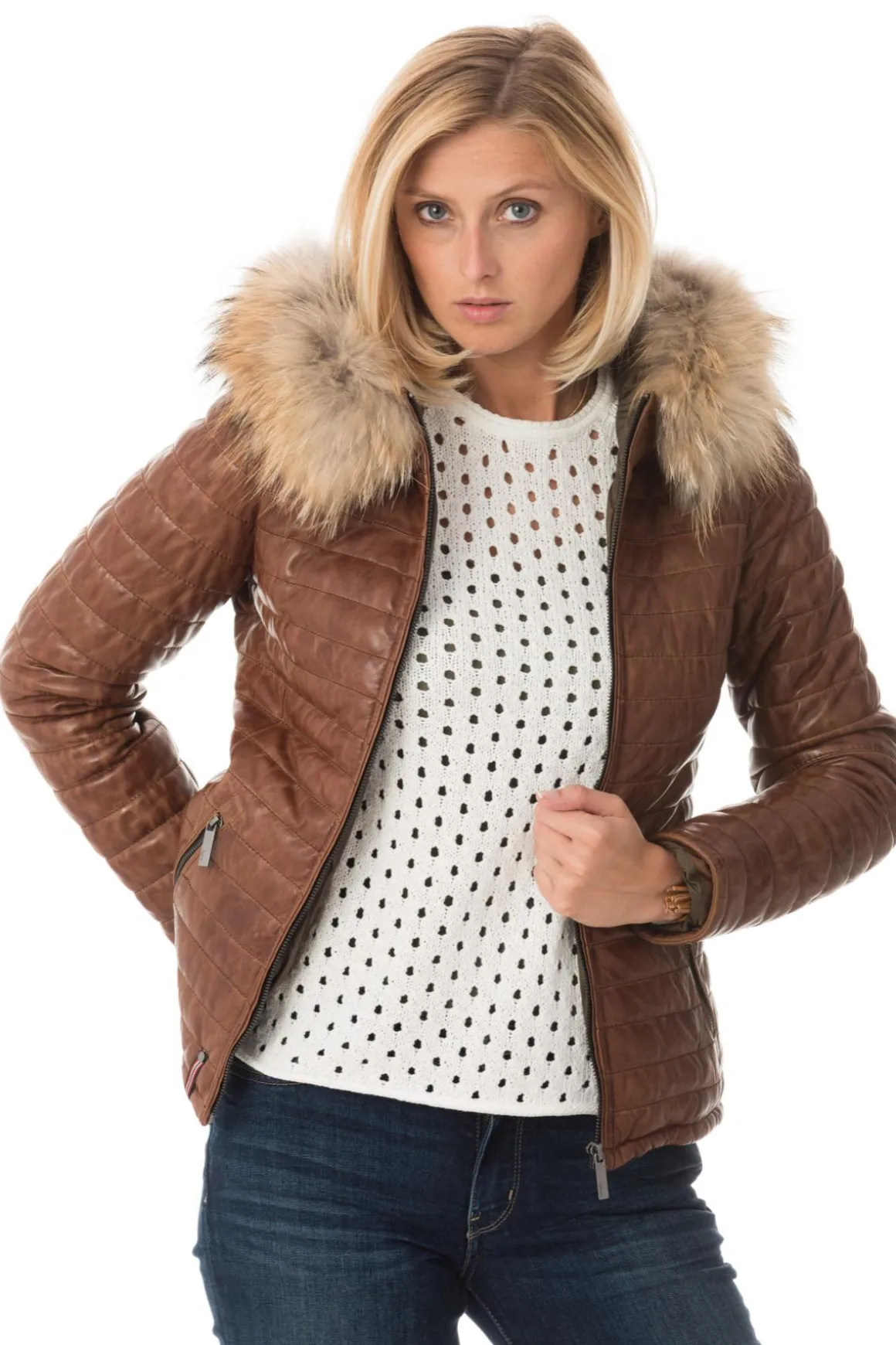 Blouson Femme Oakwood Happy Cognac 507