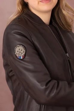 Blouson Femme Patrouille De France Baker Alpha Brown