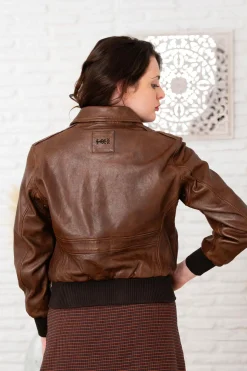 Blouson Femme Rose Garden Alicia Lamb Paolo Dark Cognac