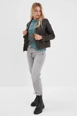 Blouson Femme Rose Garden Carmen Sheep Veg Kanwal Black Beige