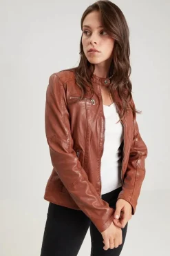 Blouson Femme Rose Garden Jodyta Lamb Vita Cognac
