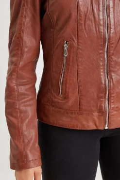 Blouson Femme Rose Garden Jodyta Lamb Vita Cognac