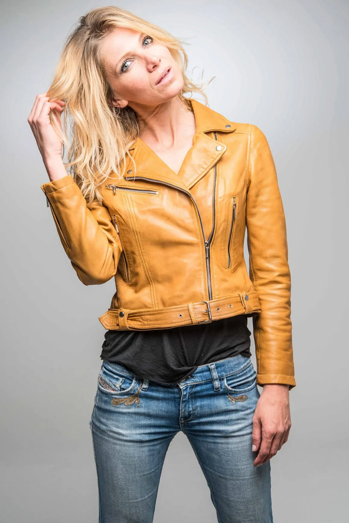 Blouson Femme Rose Garden Laurie Lamb Castel Spicy Mustard Zz